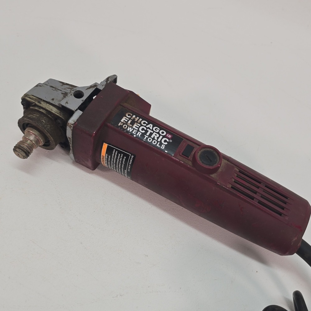 Chicago Electric 4-1/2" Angle Grinder Red Corded 120V Rotary MPN 91223